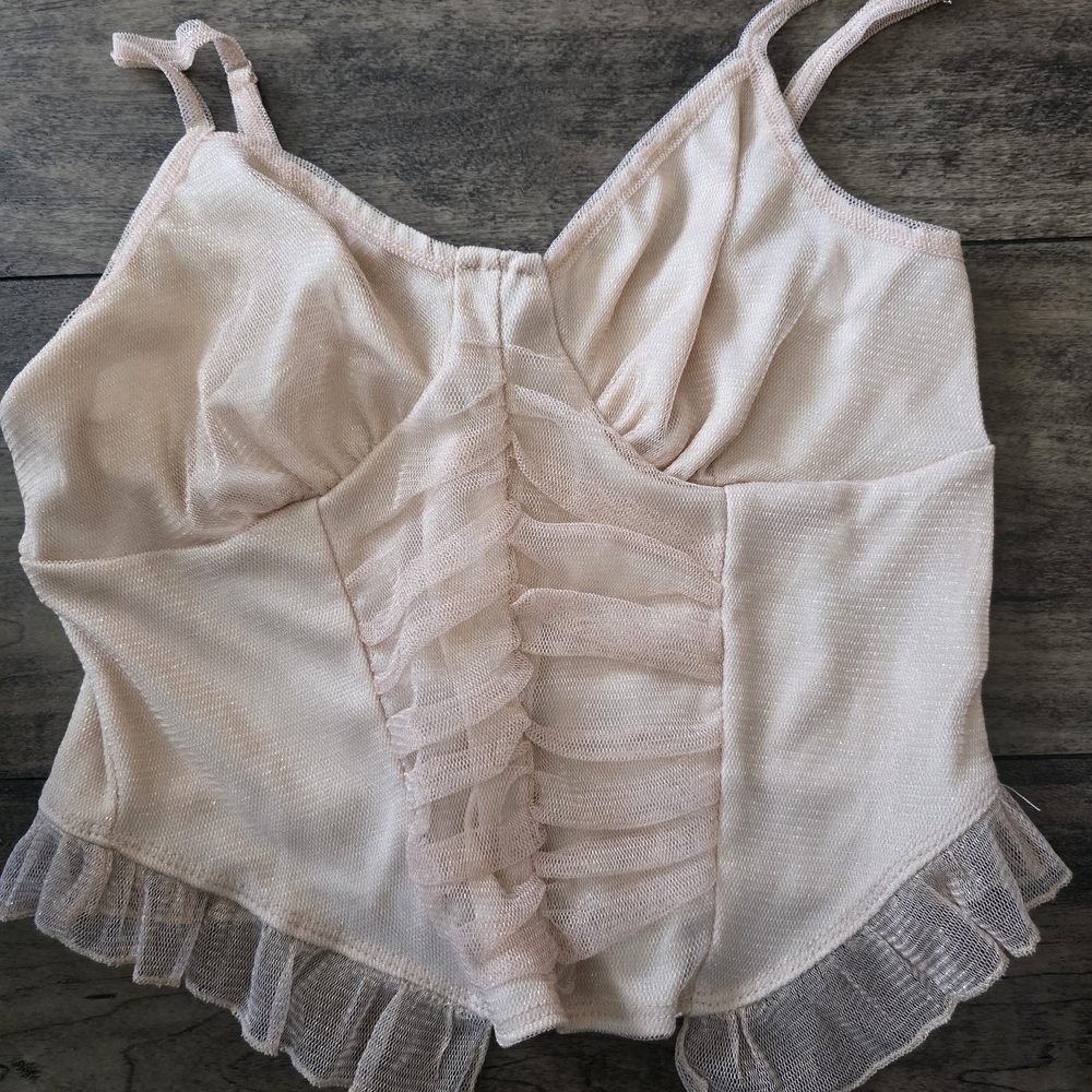 One Clothing Blush Ruffled Chemise - Picture 2 of 4
